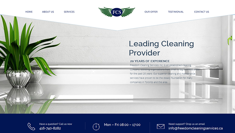 Website Launch of the Week Freedom Cleaning Services by Esimplified Website Design and Development Focus on Mobile Friendly